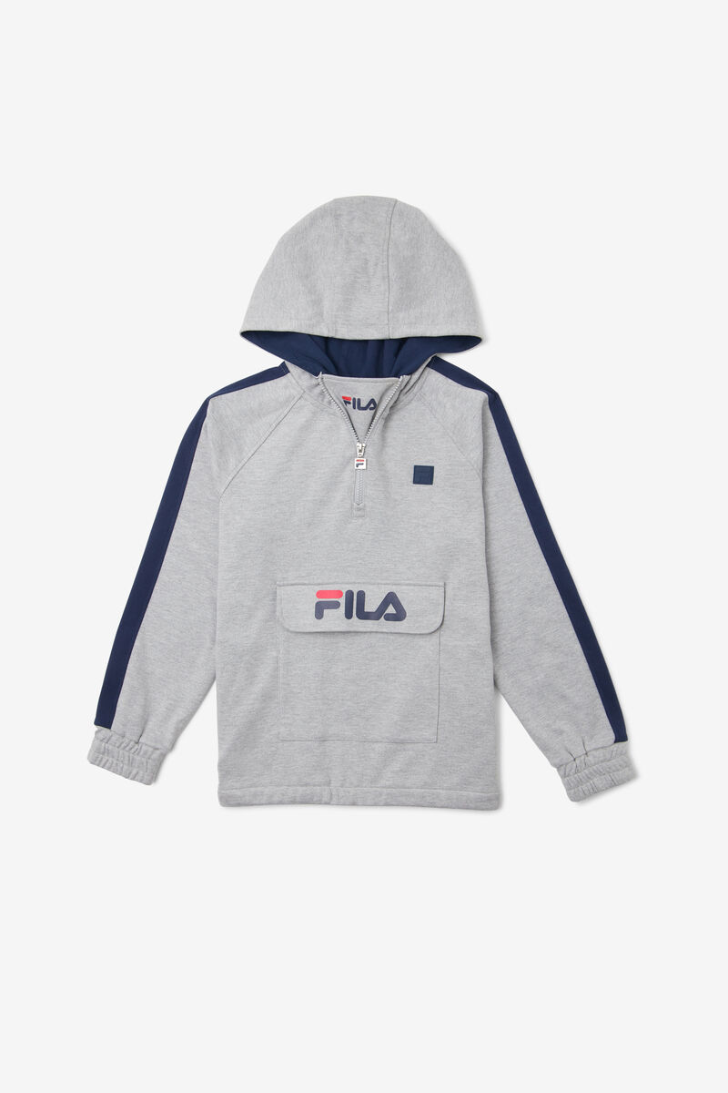 Grey Kids\' Fila James Hoodie Hoodies | aMVsBed3UTZ