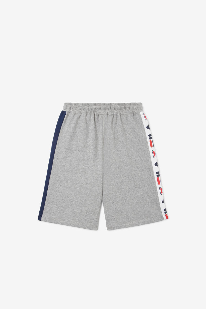 Grey Kids' Fila Logo Short Shorts | UwXbFcC3EIJ