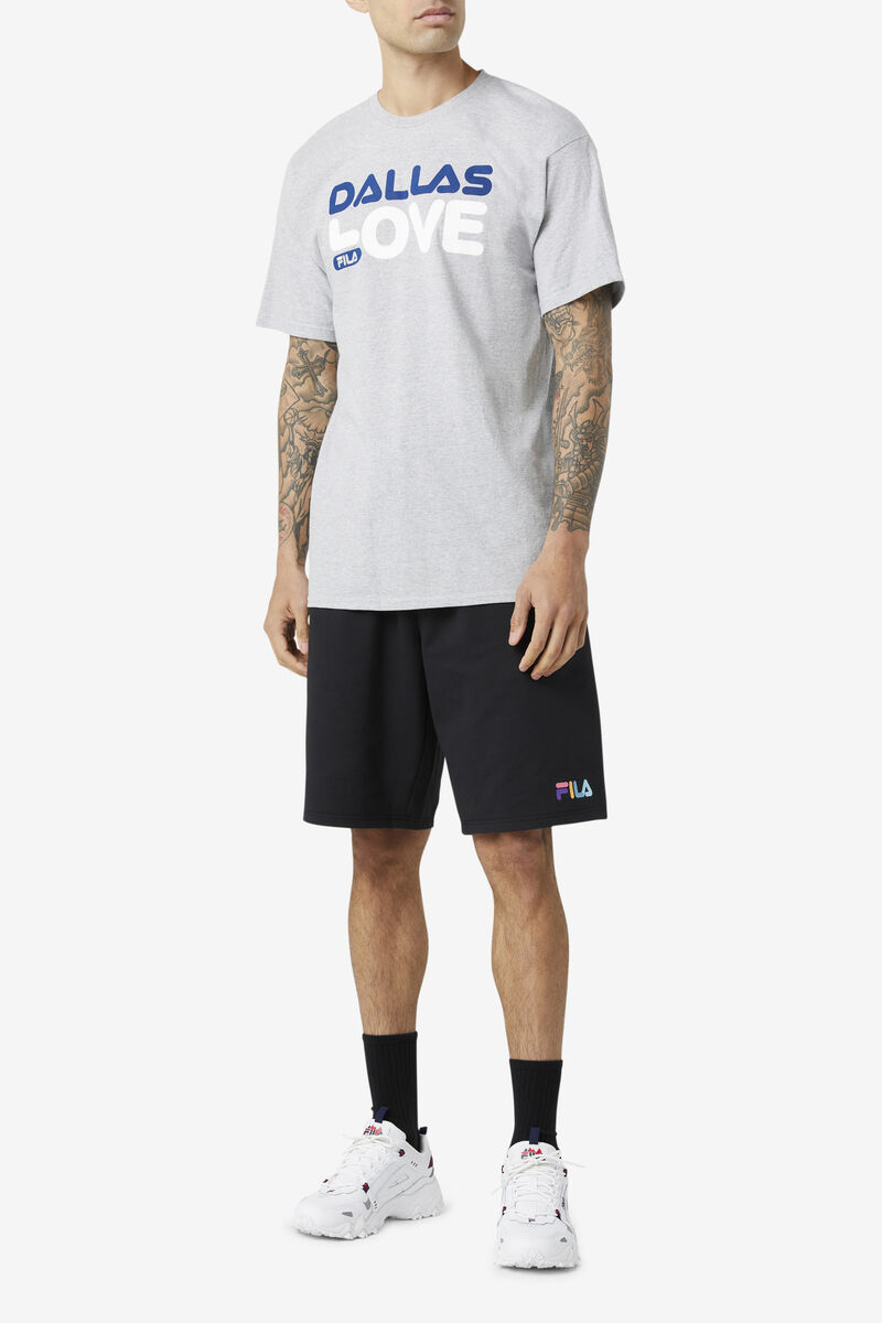 Grey Men's Fila Dallas Love T Shirts | 1PiLSo8VBXR