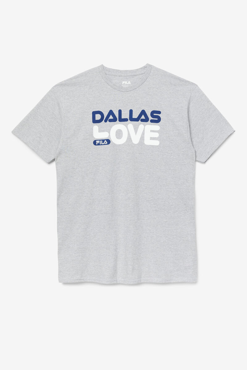 Grey Men\'s Fila Dallas Love T Shirts | 1PiLSo8VBXR