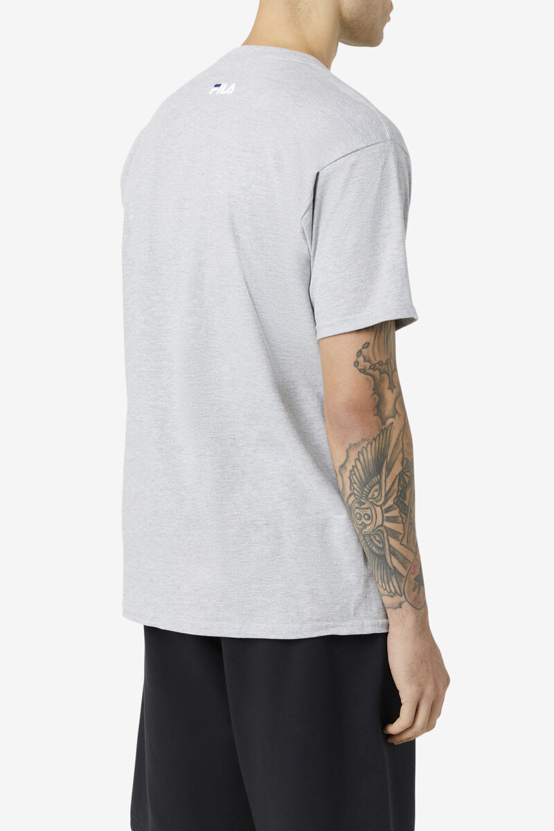 Grey Men's Fila Nyc Love T Shirts | QMBEYOaczk7