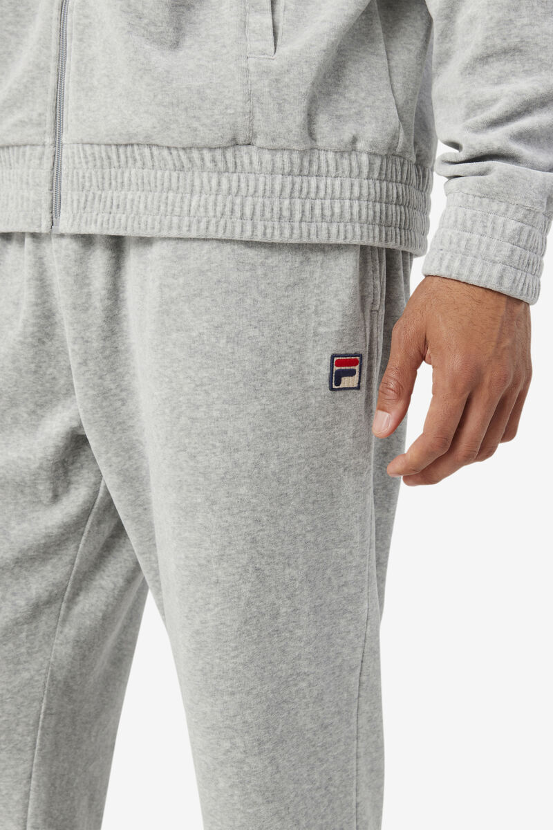 Grey Men's Fila O-fit Velour Pant Tracksuits | vLo2ZnF3oda