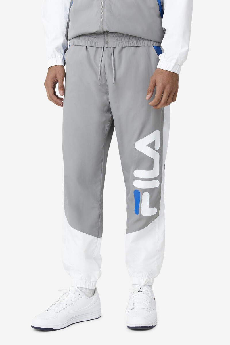 Grey / White / Blue Men's Fila Gustavo Pant Pants | 3VktVroWN7v