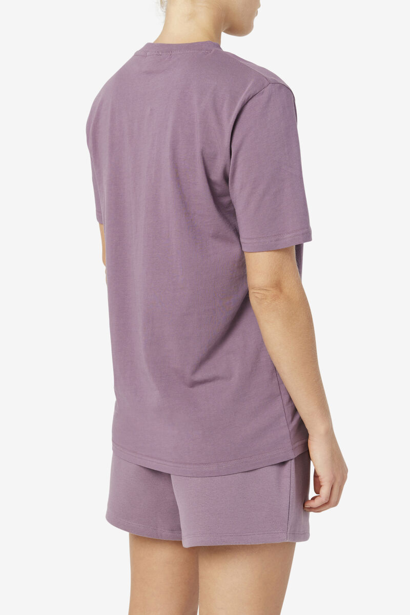 Lavender Women's Fila Doran T Shirts | zA7l2dqLlmd