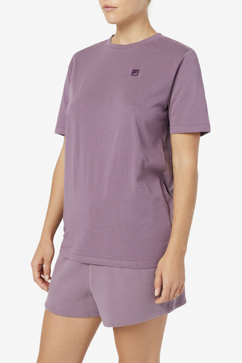 Lavender Women's Fila Doran T Shirts | zA7l2dqLlmd