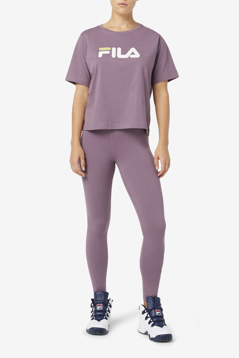 Lavender Women's Fila Thea T Shirts | U6cbibGXaqr