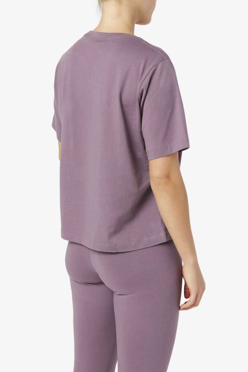 Lavender Women's Fila Thea T Shirts | U6cbibGXaqr