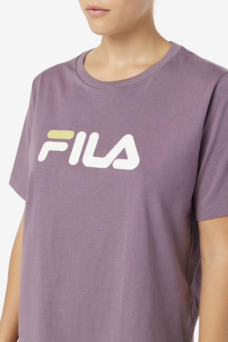 Lavender Women's Fila Thea T Shirts | U6cbibGXaqr