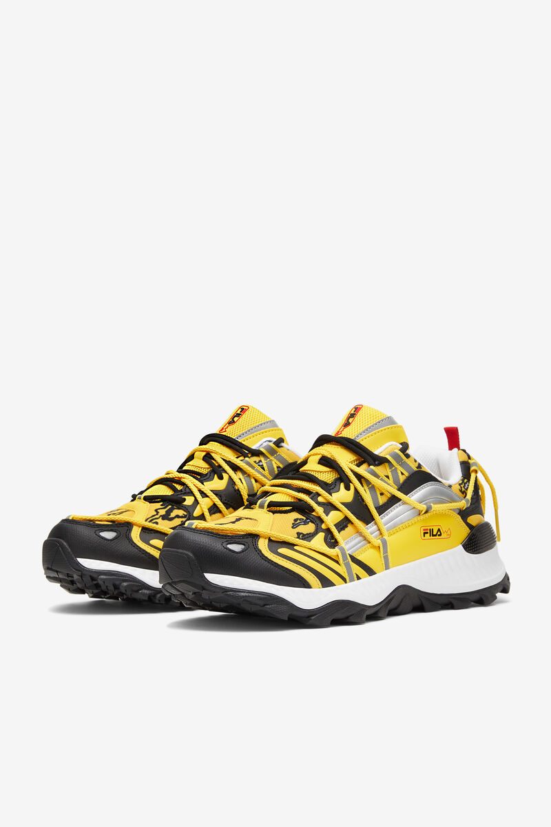 Lemon / Black / White Men's Fila Expeditioner Yellow & Black Chunky Trainer Shoes | Fila Trainers | 