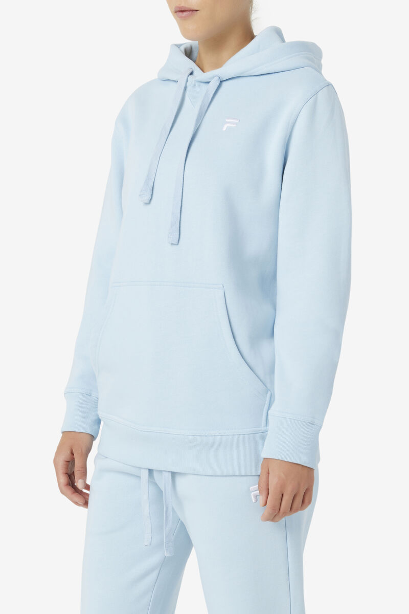 Light Blue Women's Fila Godfrey Hoodie Hoodies | ELd3F2X25lu