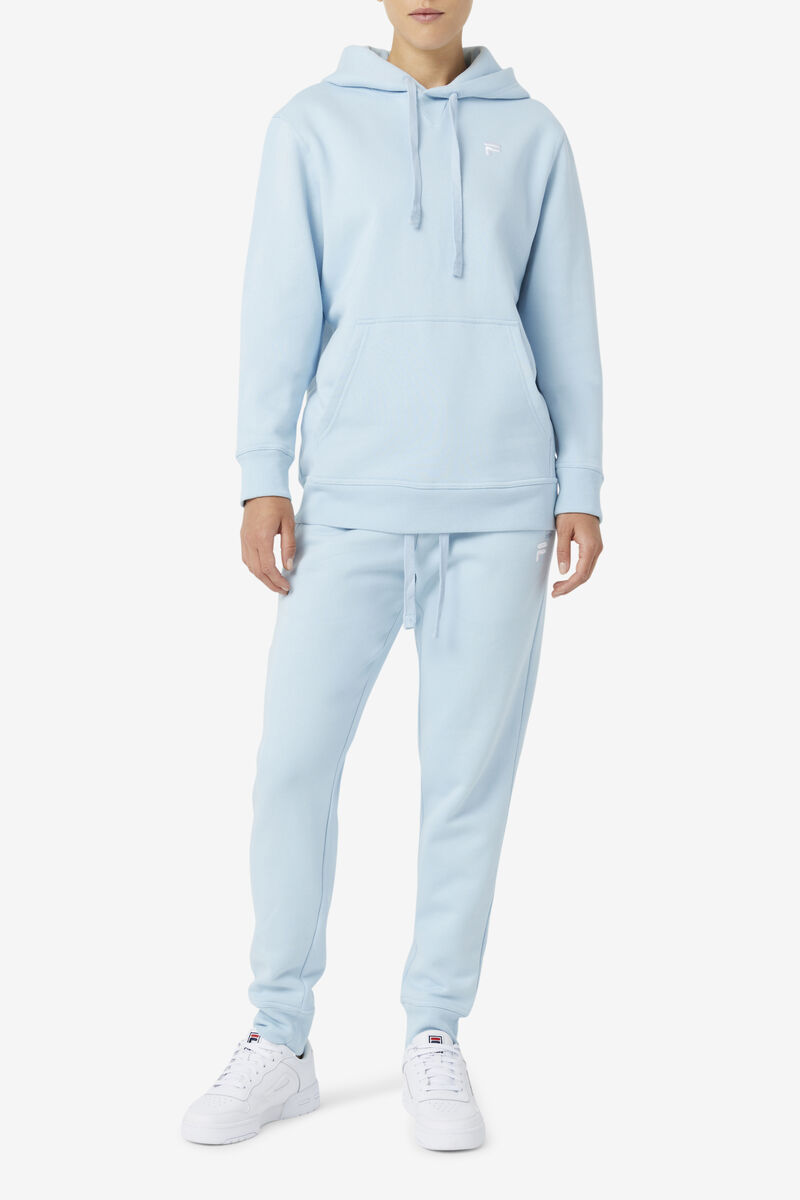 Light Blue Women's Fila Godfrey Hoodie Hoodies | ELd3F2X25lu