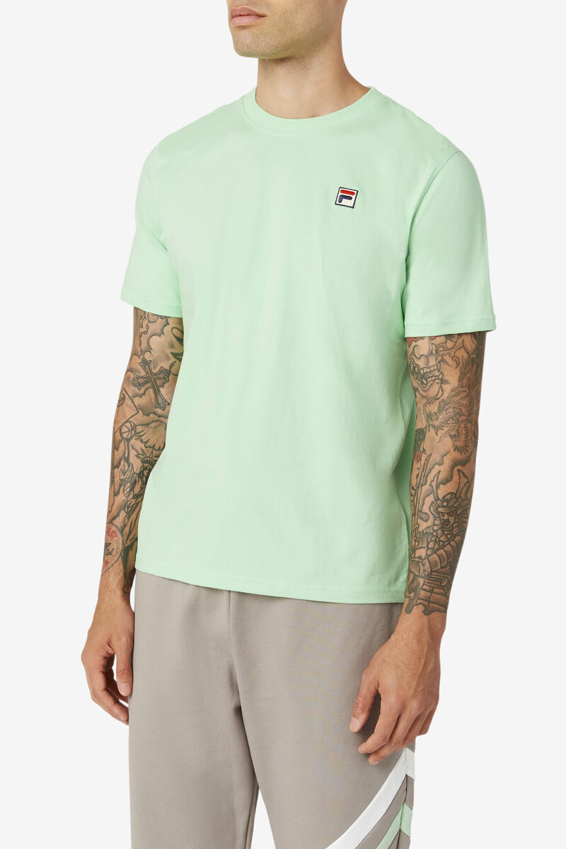 Light Green Men's Fila Quartz T Shirts | FfEY75PfJA6