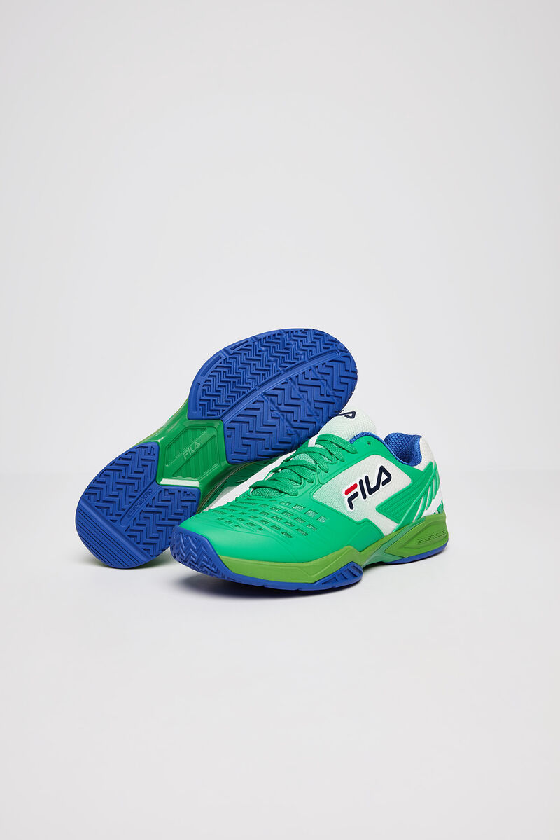 Light Green / White / Navy Men\'s Fila Axilus 2 Energized Tennis Shoes | QnDUEH5ifPy