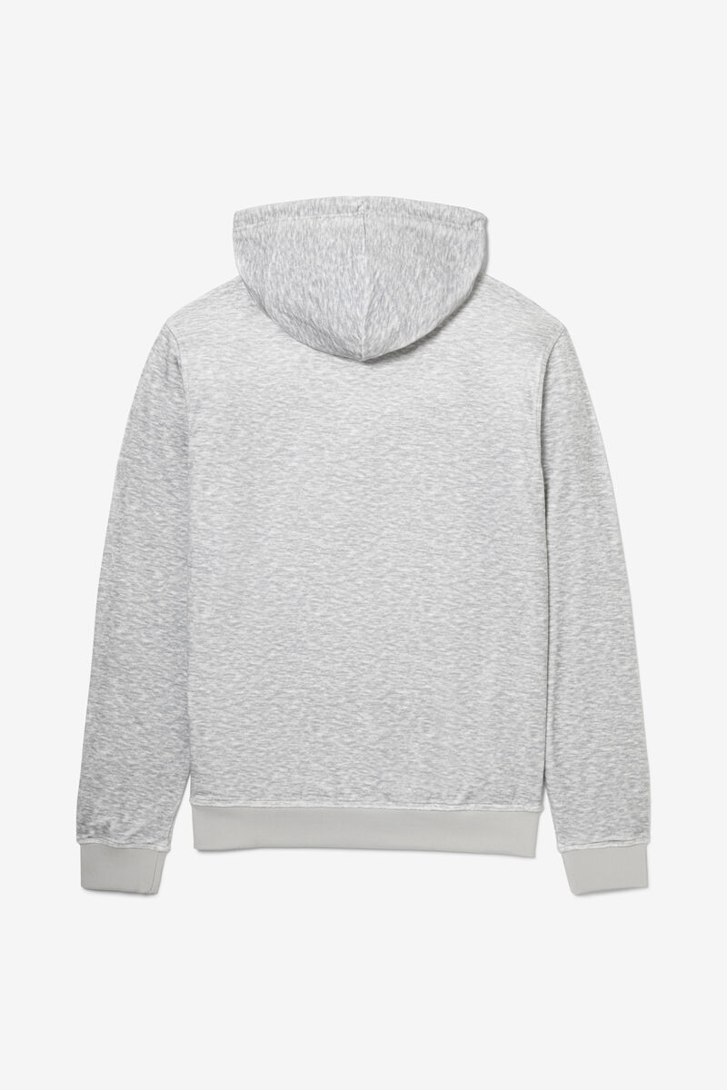 Light Grey Men's Fila Asher Velour Hoodie Hoodies | ODNeWTHRM2R