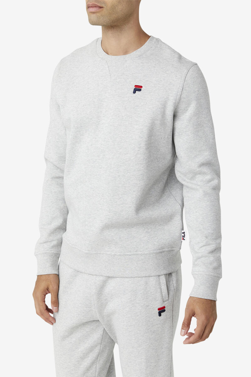 Light Grey Men's Fila Kieve Sweatshirt Sweatshirts | QsnNhcundzA