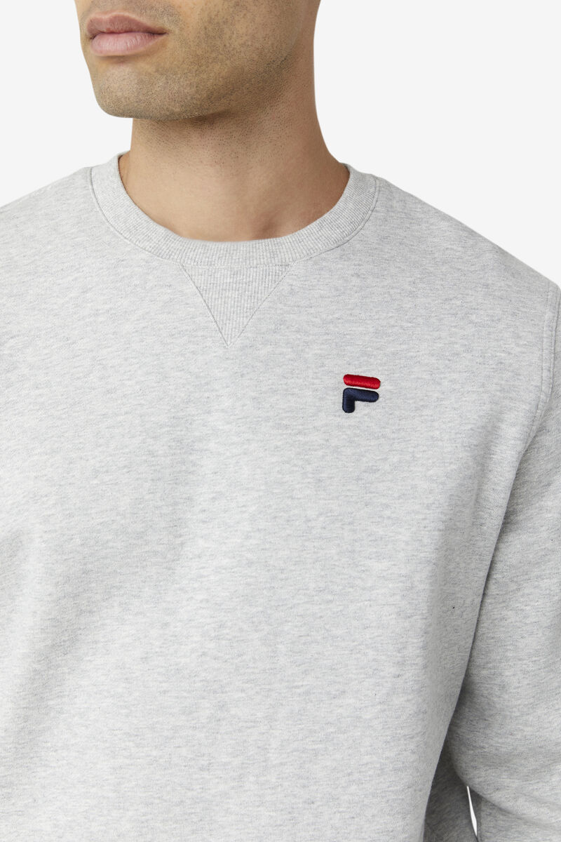 Light Grey Men's Fila Kieve Sweatshirt Sweatshirts | QsnNhcundzA