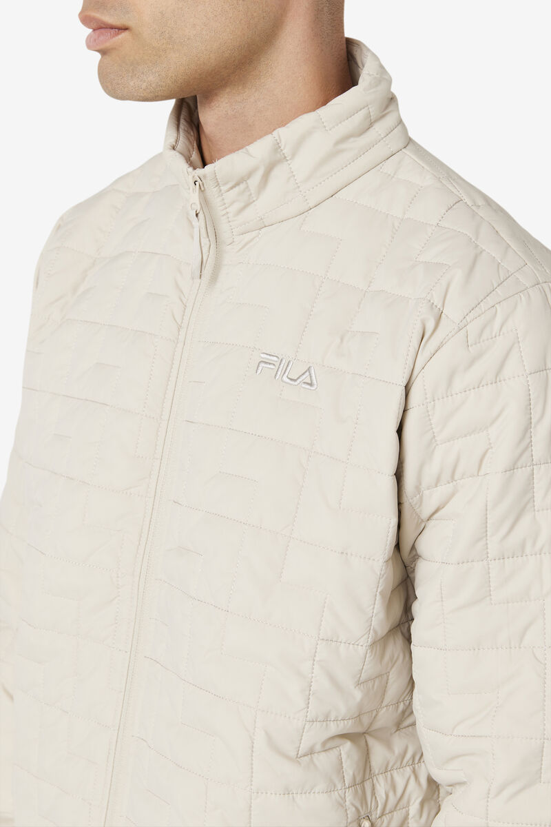 Light Yellow Men's Fila Commuter Jacket Outerwear | VGv5uKblRy5