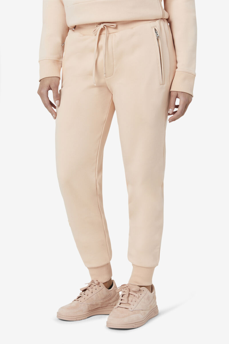 Light Yellow Women's Fila Gabriel Jogger Pants | GZkEpsC2how