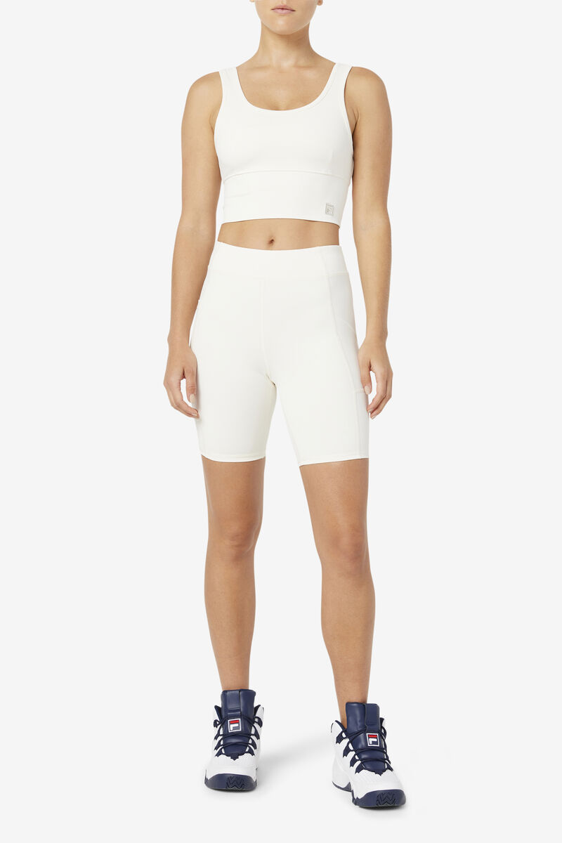 Light Yellow Women's Fila Tiana Bike Short Shorts | TqaOQKQsp8A