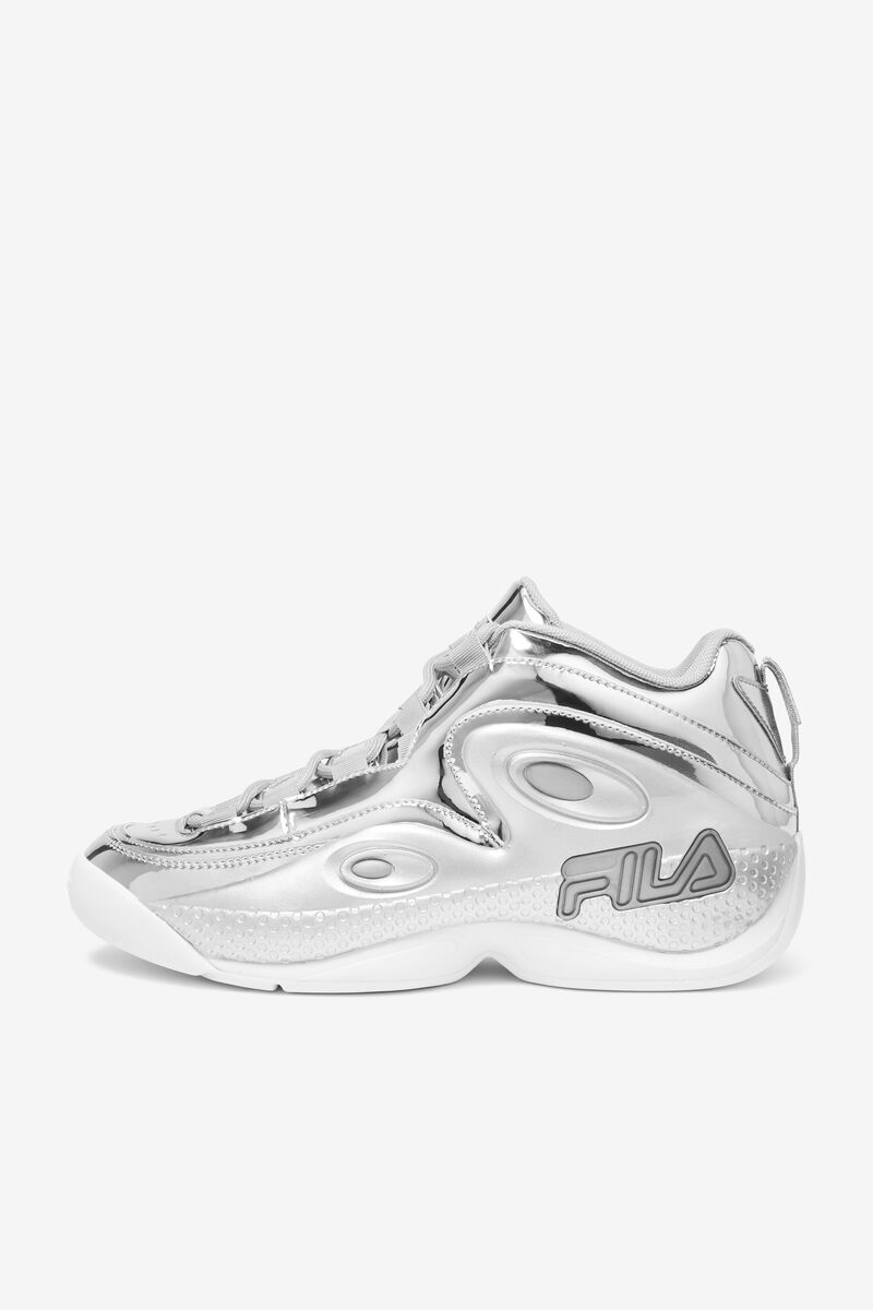 Metal Silver / Metal Silver / Metal Silver Men's Fila Grant Hill 3 Metallic Basketball Shoes | ESm52