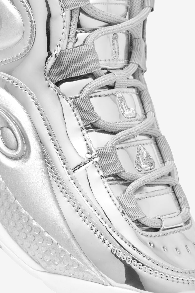 Metal Silver / Metal Silver / Metal Silver Men's Fila Grant Hill 3 Metallic Basketball Shoes | ESm52