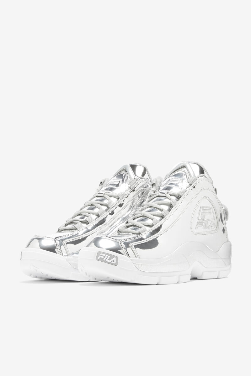 Metal Silver / Metal Silver / Metal Silver Men's Fila Grant Hill 2 Metallic Basketball Shoes | PbeA2