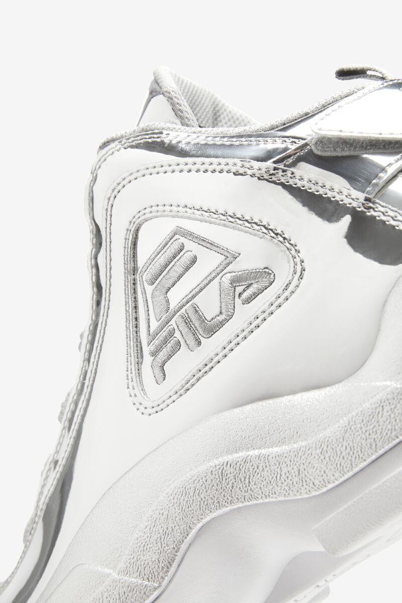 Metal Silver / Metal Silver / Metal Silver Men's Fila Grant Hill 2 Metallic Basketball Shoes | PbeA2