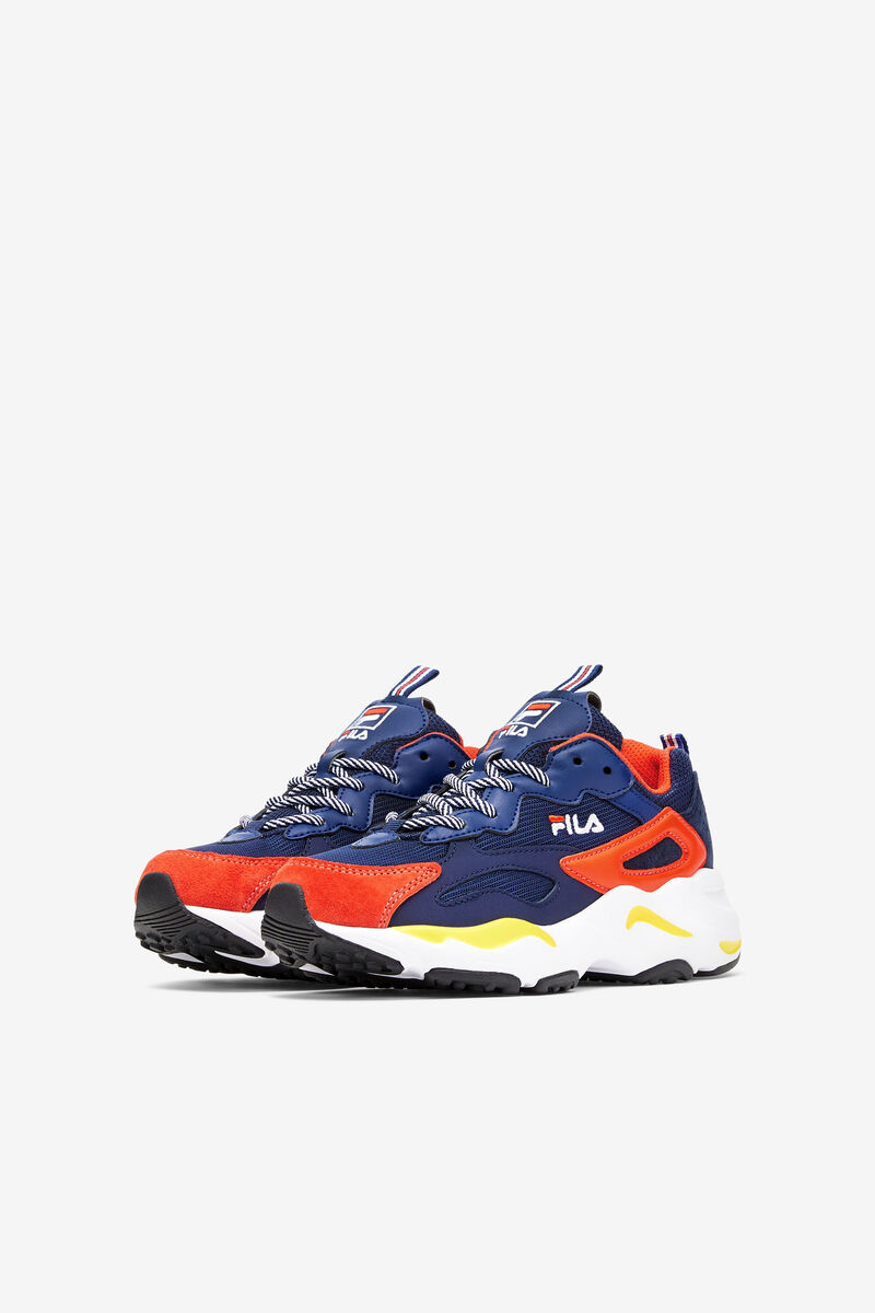 Navy / Blue / Red Kids' Fila Big Kids’ Ray Tracer Walking Shoes | 9SCnVwPZ2Oc