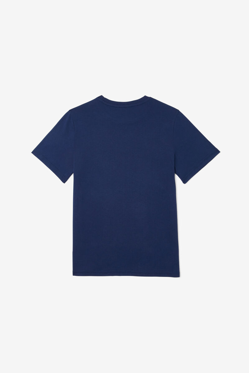 Navy Kids' Fila Camden Printed T Shirts | 1B19R5TuMJO