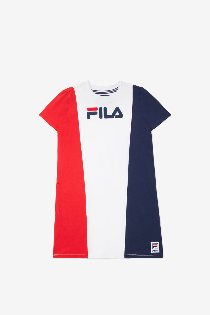 Navy Kids\' Fila T-shirt Dress Dresses | 7W6h7PDYRjh