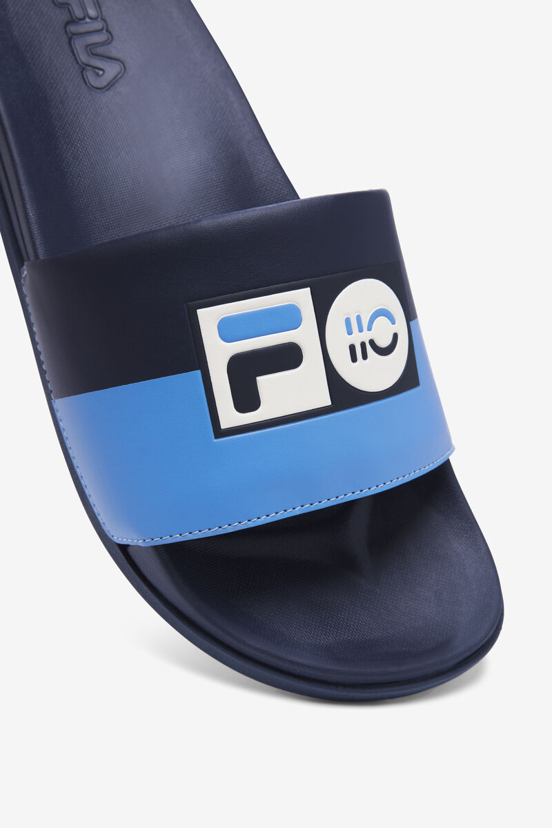 Navy Men's Fila 110 Year Collection Drifter Lux Sandals | 38oQ711i6bH