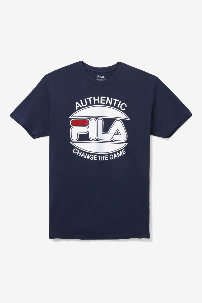 Navy Men\'s Fila Change The Game T Shirts | nJLvpuOkAZI