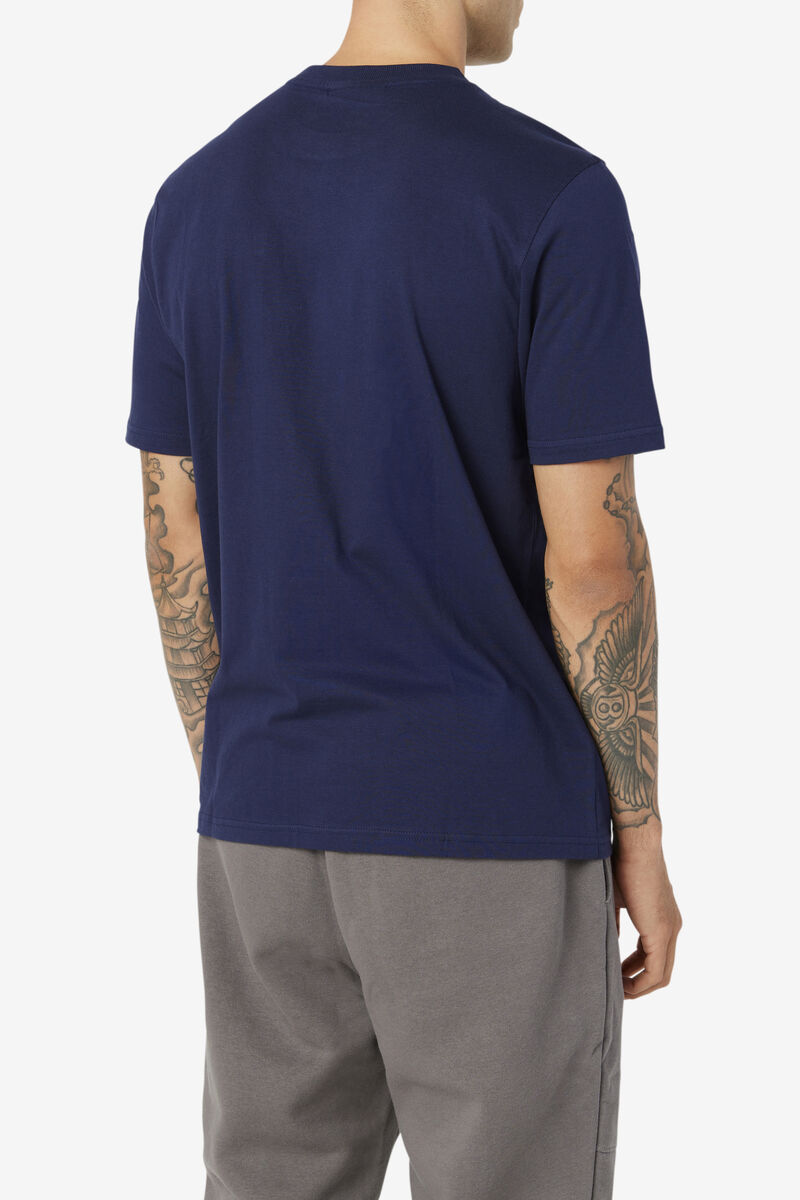 Navy Men's Fila Curtis Pocket T Shirts | lfgXAJa3XS1