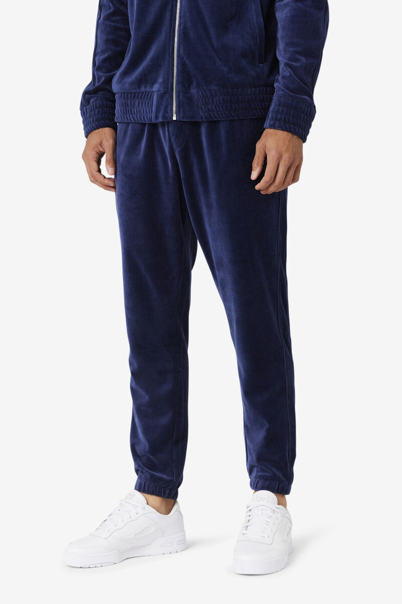 Navy Men's Fila Deverall Velour Pant Pants | DVvh19Ym5Pd