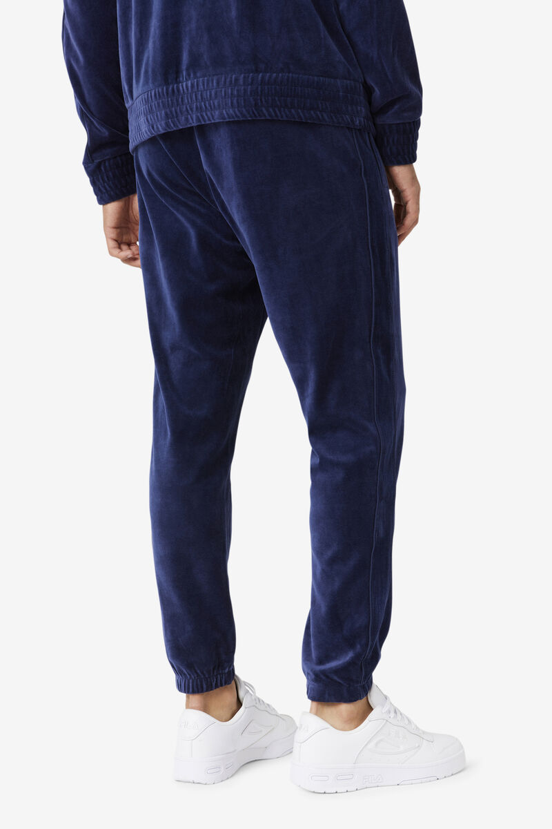 Navy Men's Fila Deverall Velour Pant Pants | DVvh19Ym5Pd