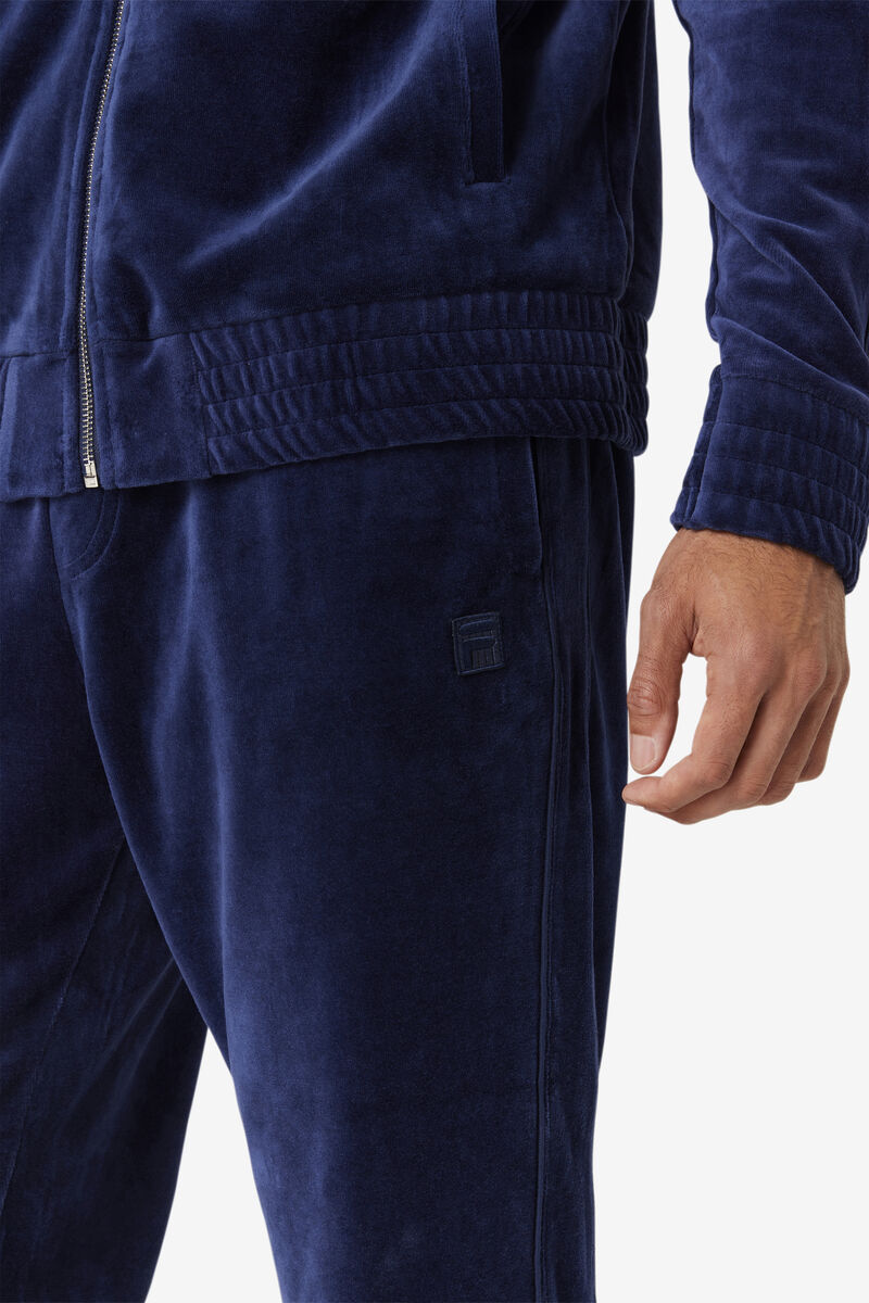 Navy Men's Fila Deverall Velour Pant Pants | DVvh19Ym5Pd