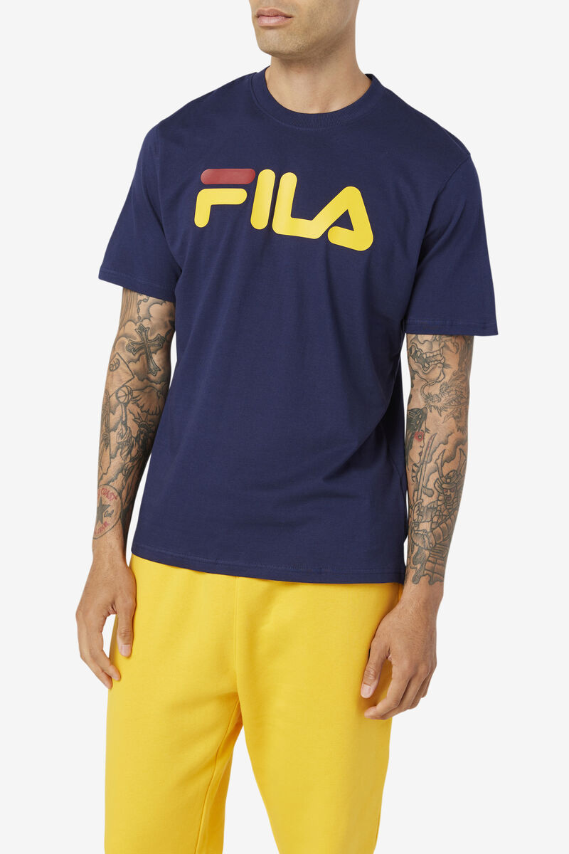 Navy Men's Fila Eagle T Shirts | JW7PtHxsYKs