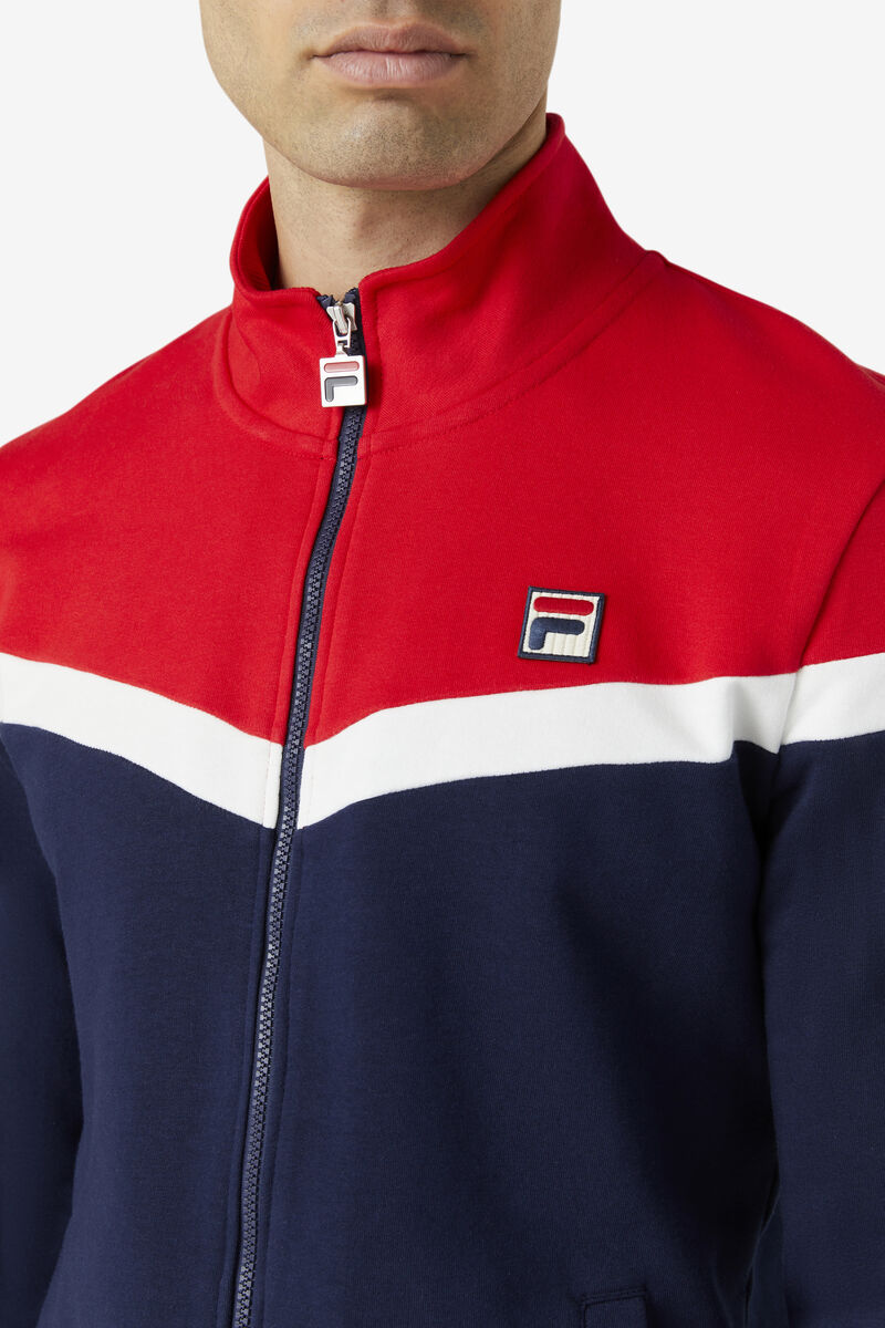 Navy Men's Fila Flint Track Jacket Jackets | cPh6YzsDIhq