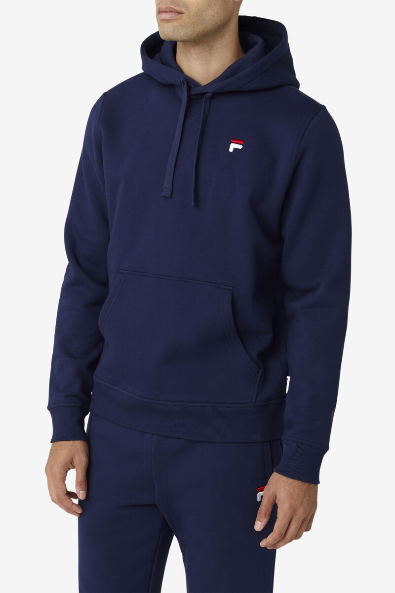 Navy Men's Fila Godfrey Hoodie Hoodies | AxkhW2Xua9d