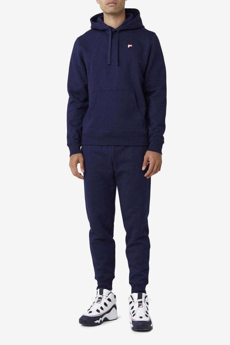 Navy Men's Fila Godfrey Hoodie Hoodies | AxkhW2Xua9d