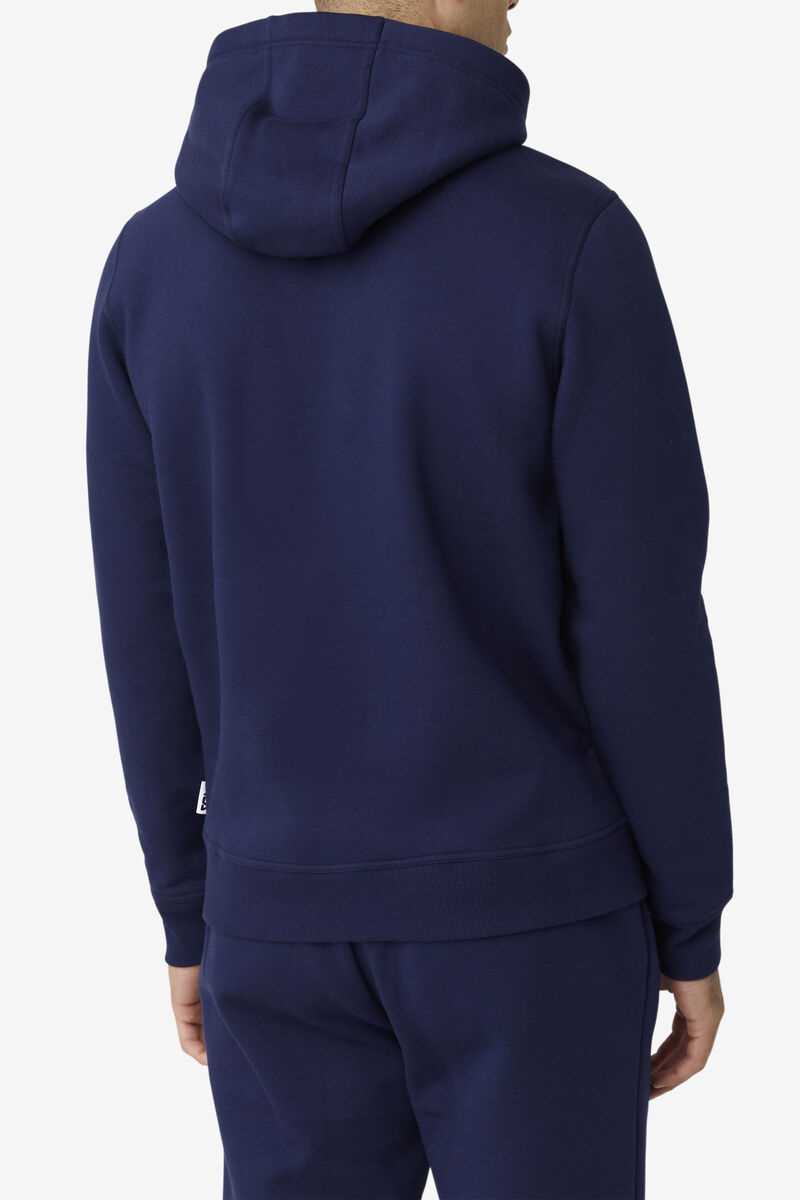 Navy Men's Fila Godfrey Hoodie Hoodies | AxkhW2Xua9d