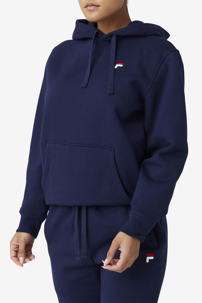 Navy Men's Fila Godfrey Hoodie Hoodies | AxkhW2Xua9d