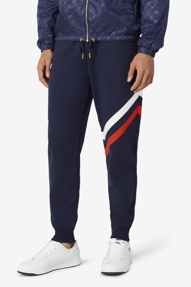 Navy Men's Fila Indie Jogger Pants | l3dAtXsg2qm