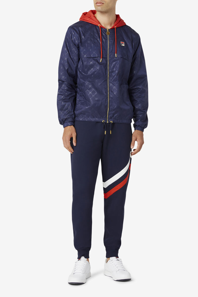 Navy Men's Fila Indie Jogger Pants | l3dAtXsg2qm