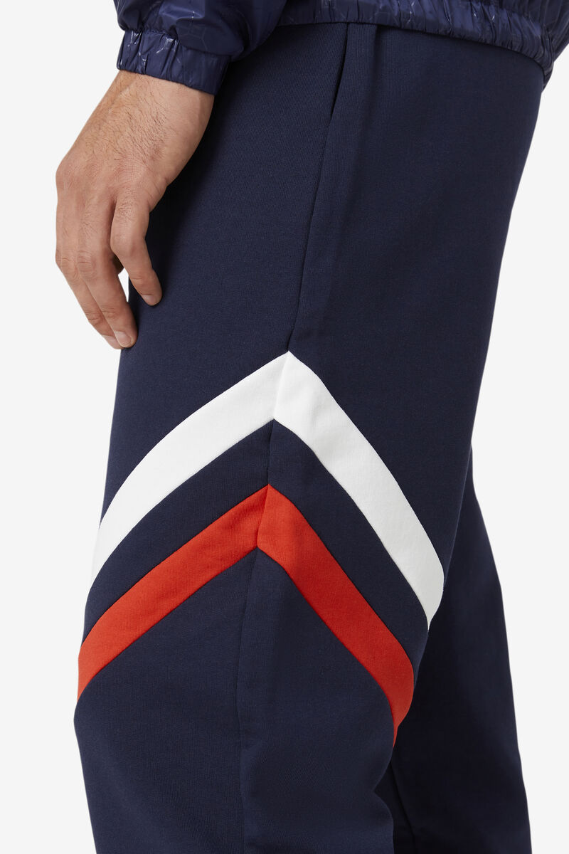 Navy Men's Fila Indie Jogger Pants | l3dAtXsg2qm