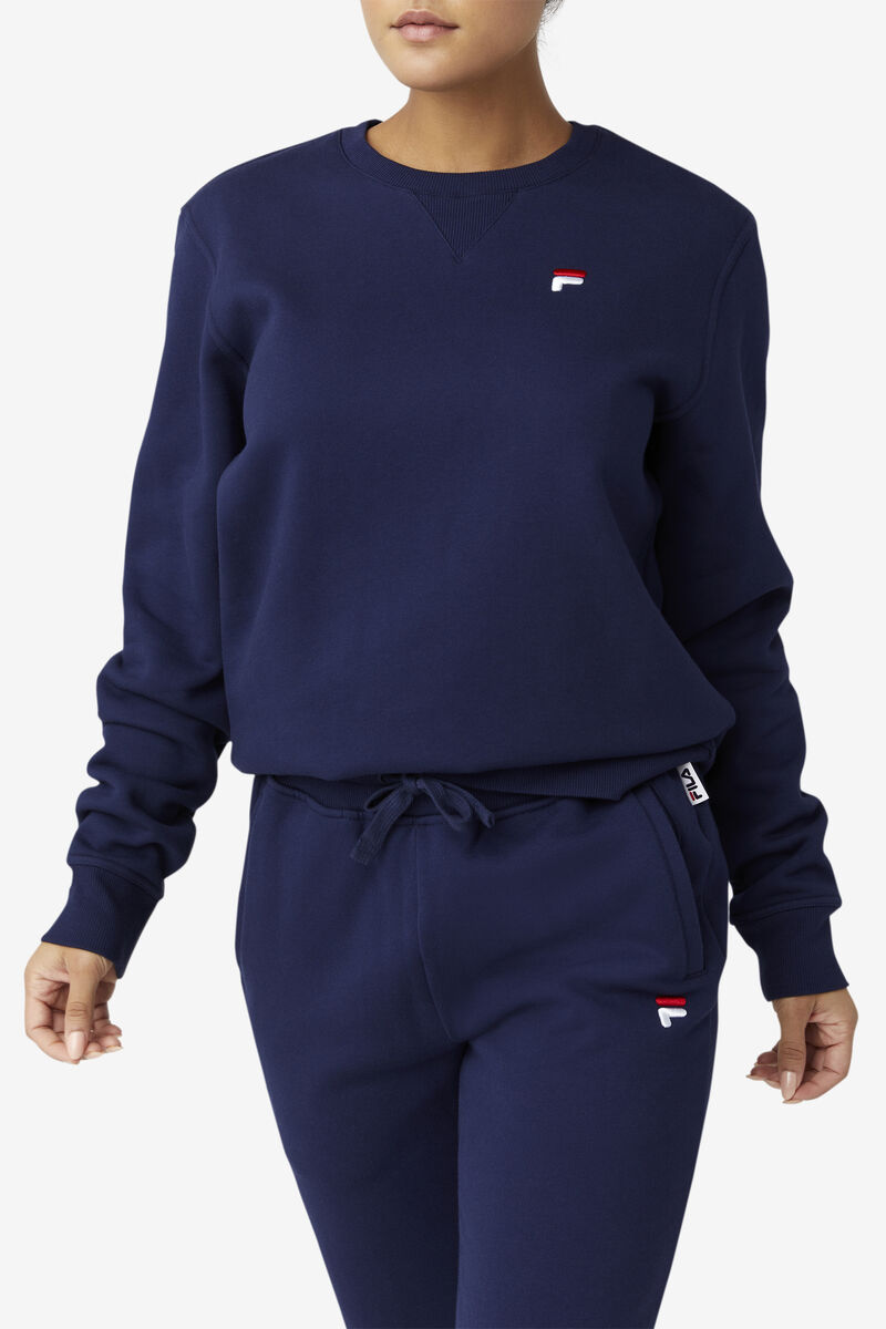 Navy Men's Fila Kieve Sweatshirt Sweatshirts | 8aLaBHh4Xvp