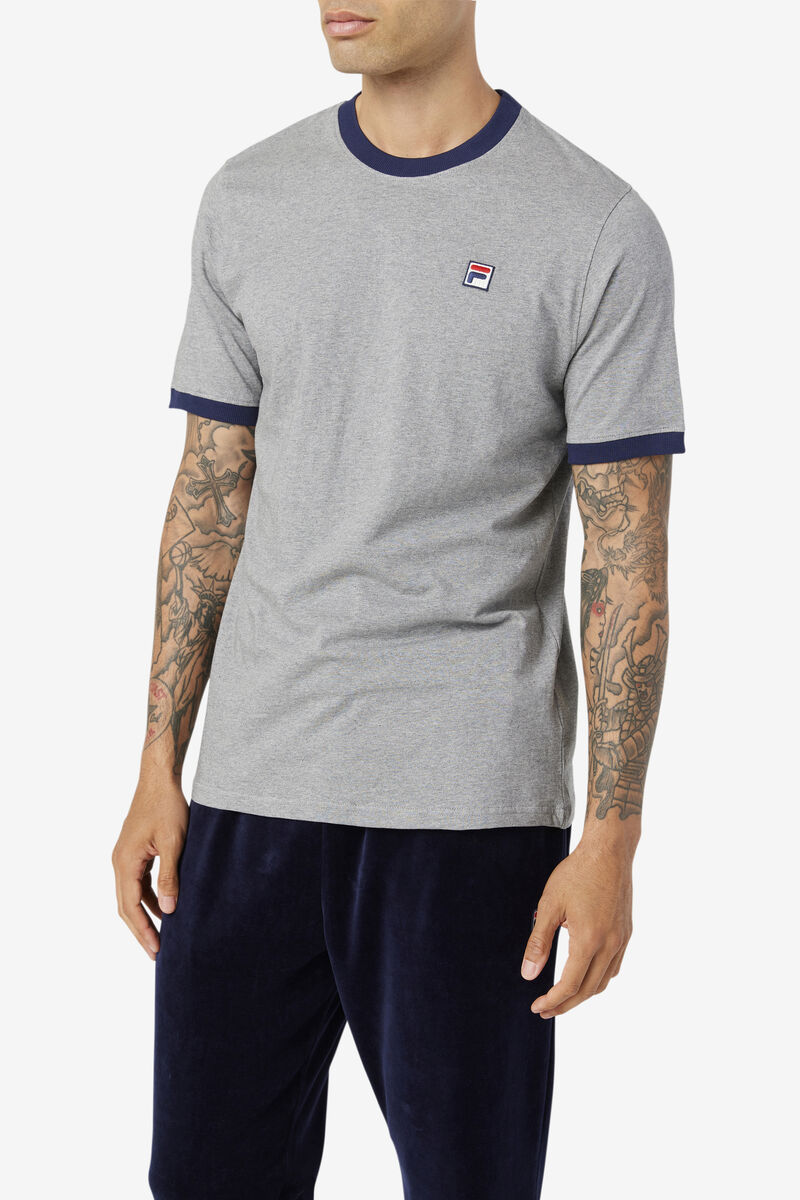 Navy Men's Fila Marconi Ringer T Shirts | dSovbidADa7