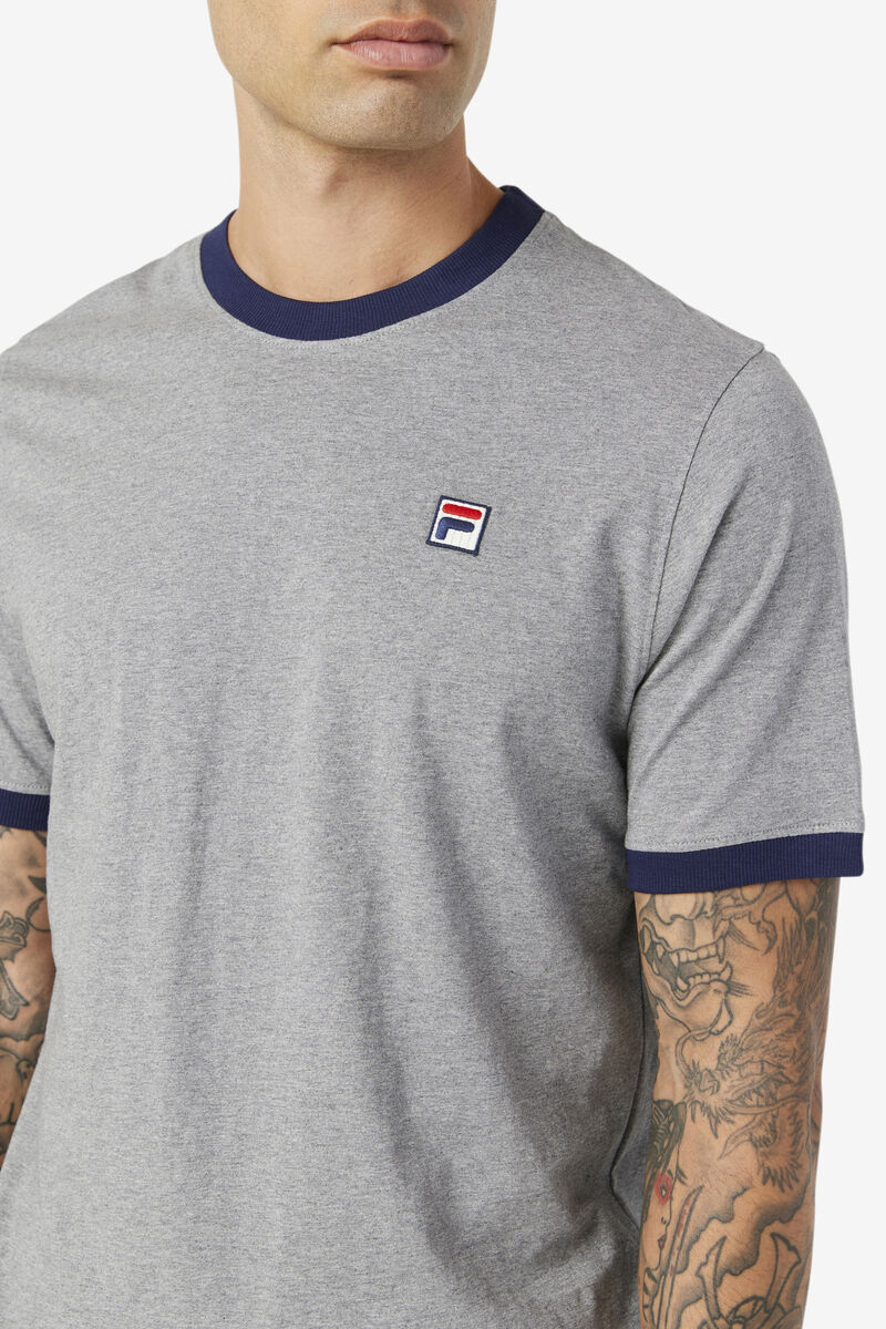 Navy Men's Fila Marconi Ringer T Shirts | dSovbidADa7