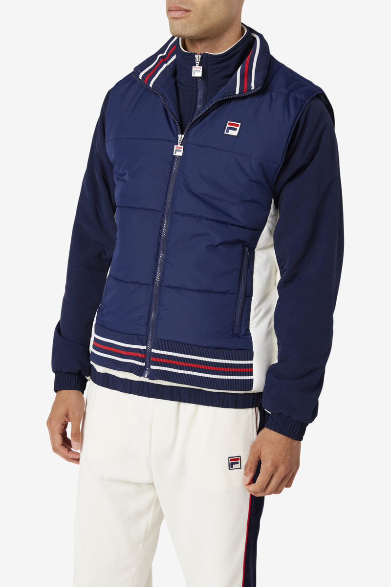 Navy Men's Fila Matias Vest Outerwear | Vt5RxpiuDDl