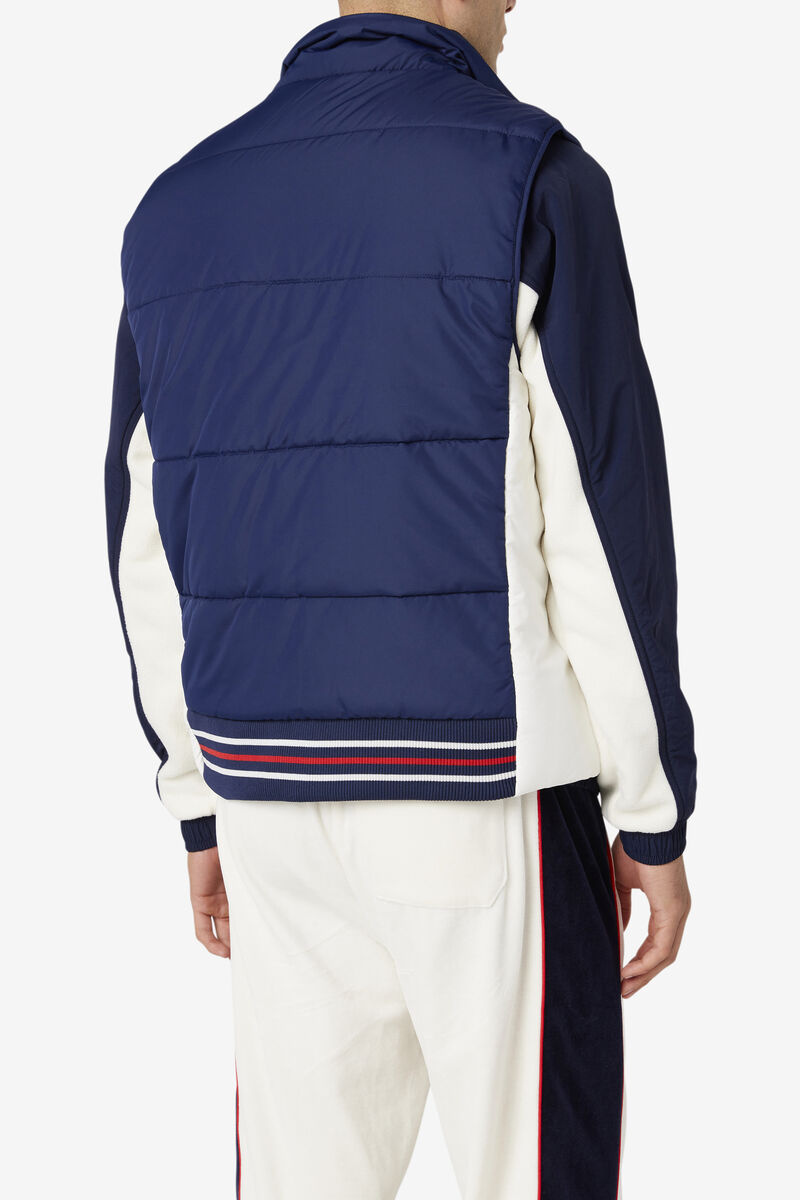 Navy Men's Fila Matias Vest Outerwear | Vt5RxpiuDDl